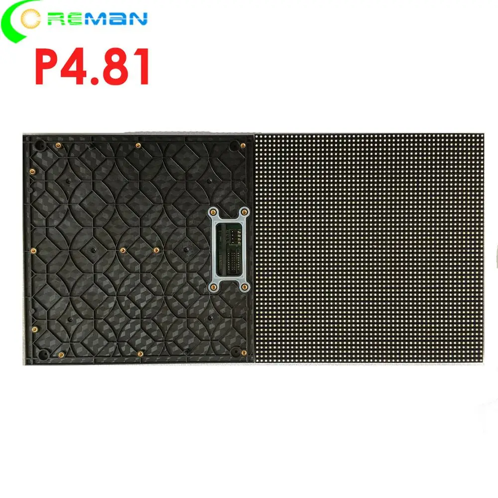 AliExpress Открытый Светодиодный модуль экрана дисплея p4.8 p4.81 rgb светодиодный модуль 25 см x 25 см 52x52 точек для арендного шкафа