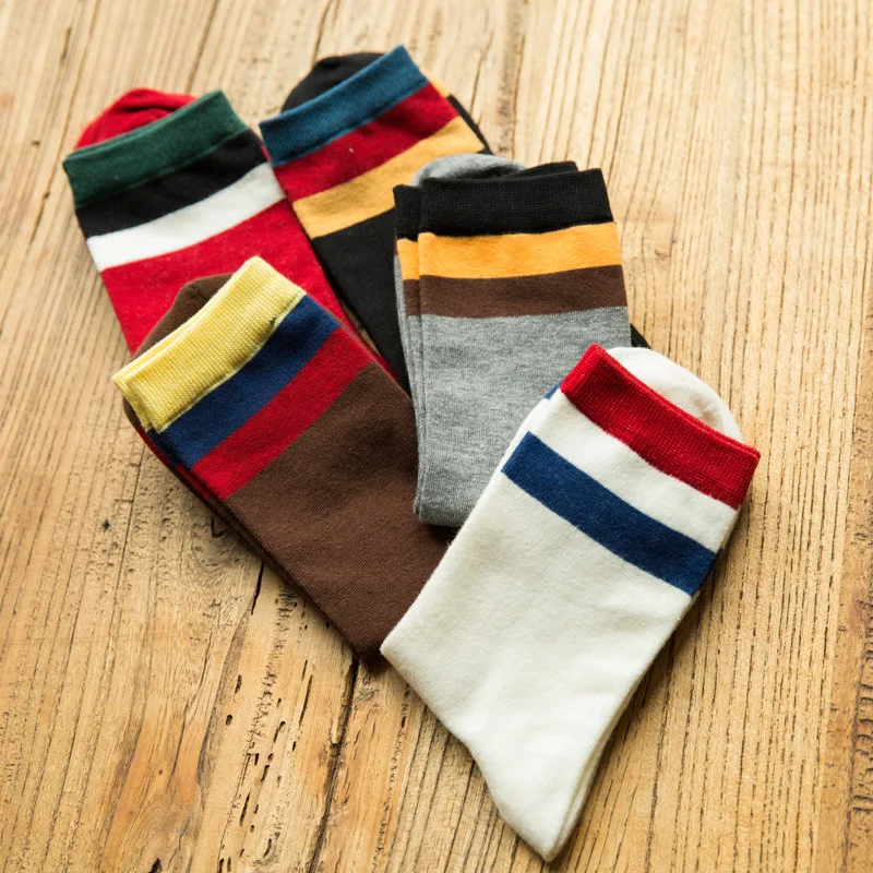 10 Пар/лот Новых людей в середине трубки носки моды шить вверх и вниз по ширине два