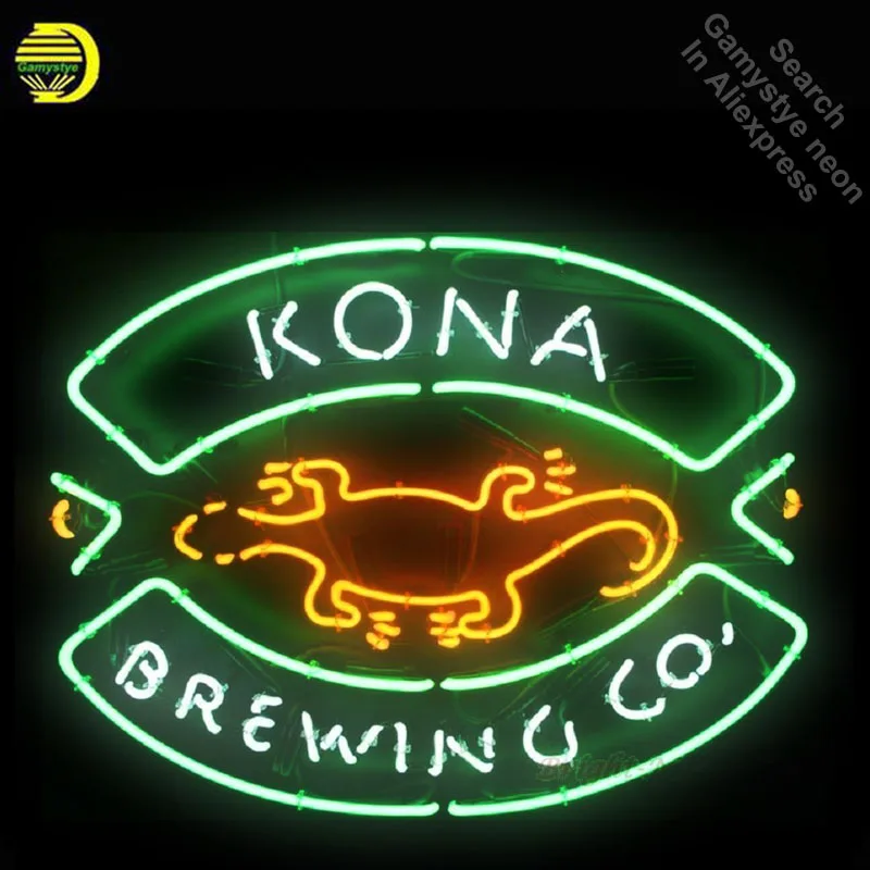 

Neon Sign for Kona Brewin neon bulb Sign Beer Pub Decorative Neon Advertisement Sign Garage Lighting for Store Lighted Signs