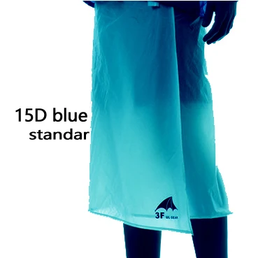 15D blue standar 3f ul Экипировка для велоспорта, кемпинга, туризма, дождя, брюки, легкая водонепроницаемая юбка от дождя 65 г - Цвет: 15D blue standar