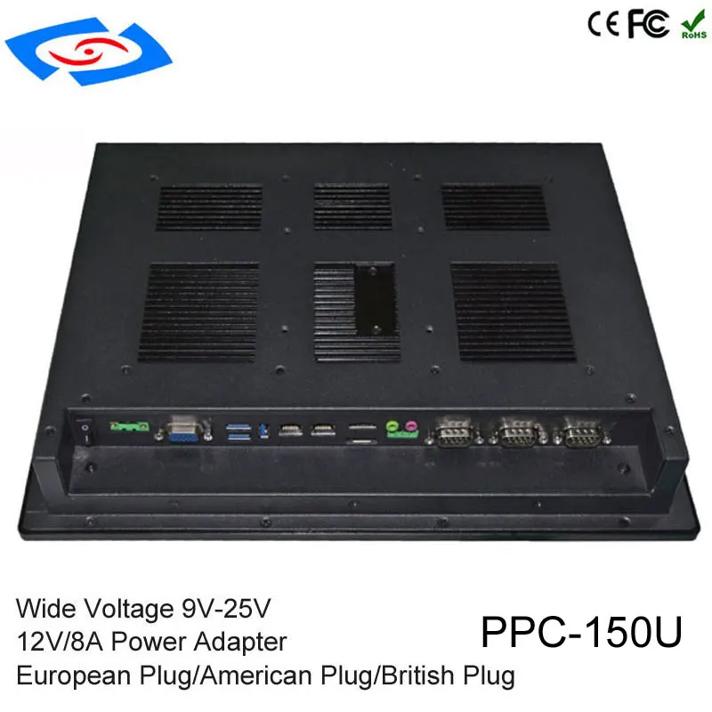 Дешевый 15 &quotнастенный сенсорный экран ПК IP65 промышленная панель с VGA HDM RJ45 LAN