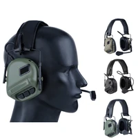 military airsoft shooting headset earmuff microphone tactical headsets use with ptt earphone shooting hunting accessories