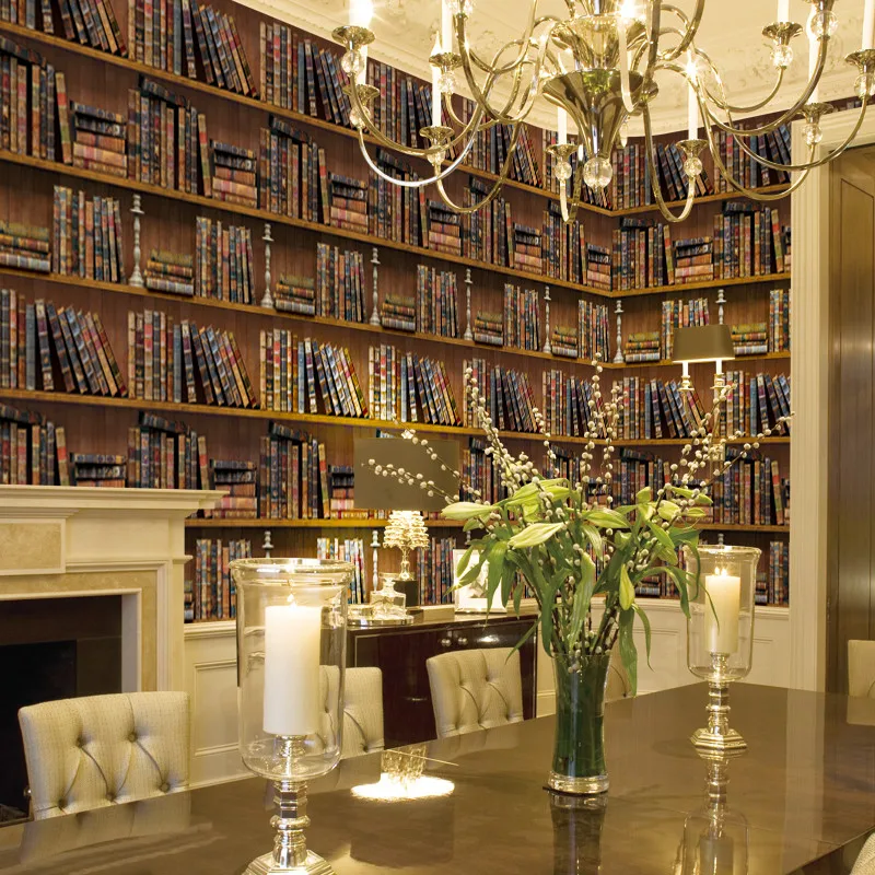 Декор для дома имитация книжной полки обои украшение кабинета поставляется с