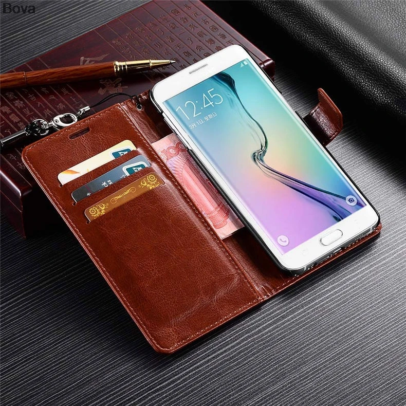 Держатель для карт, чехол для samsung Galaxy S6 edge plus, кожаный чехол для телефона, кошелек, откидная крышка для Galaxy S6/S6 edge