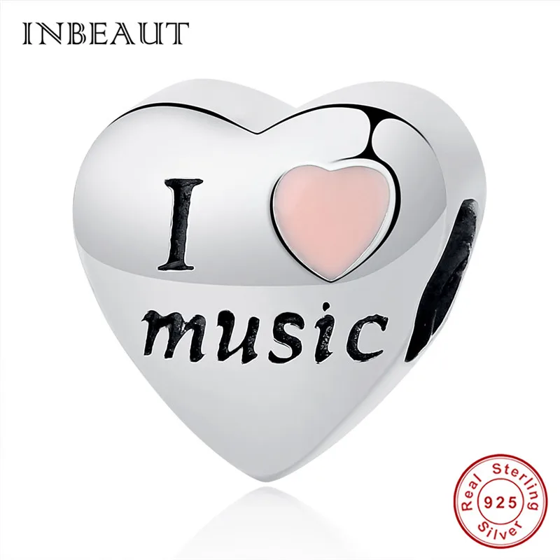INBEAUT, Настоящее 925 пробы, серебро, любовь, мама и папа, ребенок, сердце, подвески, семейные бусины, Подходит для Пандора, браслет, подарок на день матери - Цвет: sa120