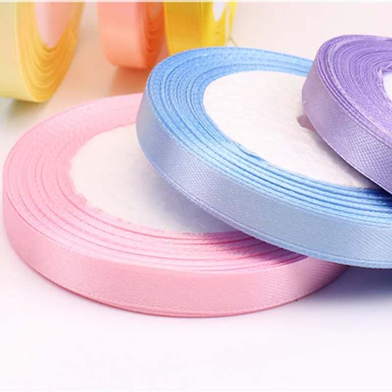 Красивые Новые 25 ярдов/рулон Grosgrain атласные ленты 1 см плетеная шелковая
