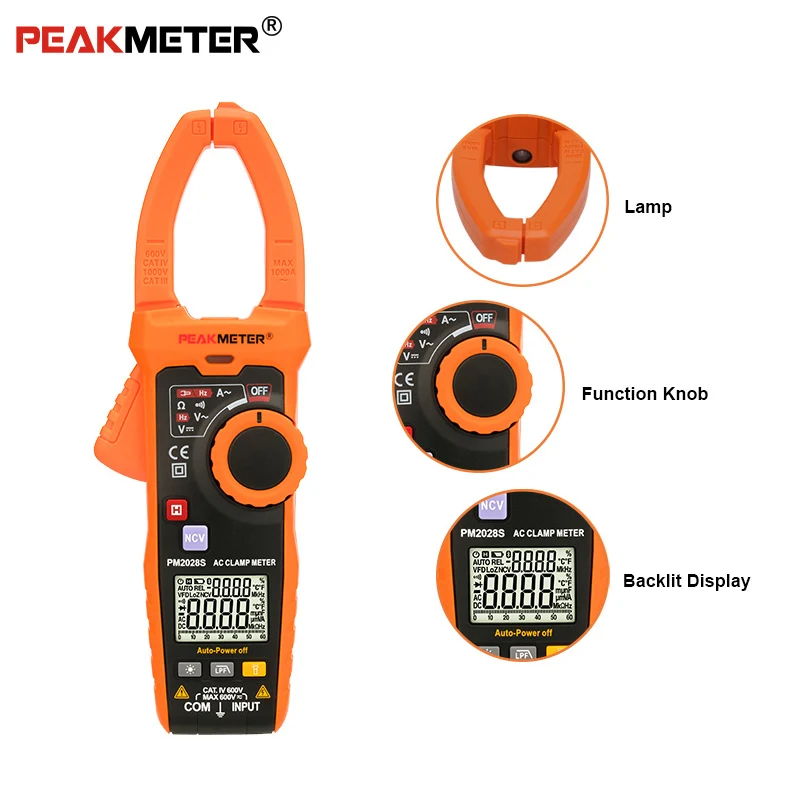Цифровой мультиметр PEAKMETER PM2028S Smart 6000 отсчетов измеритель частоты LPF
