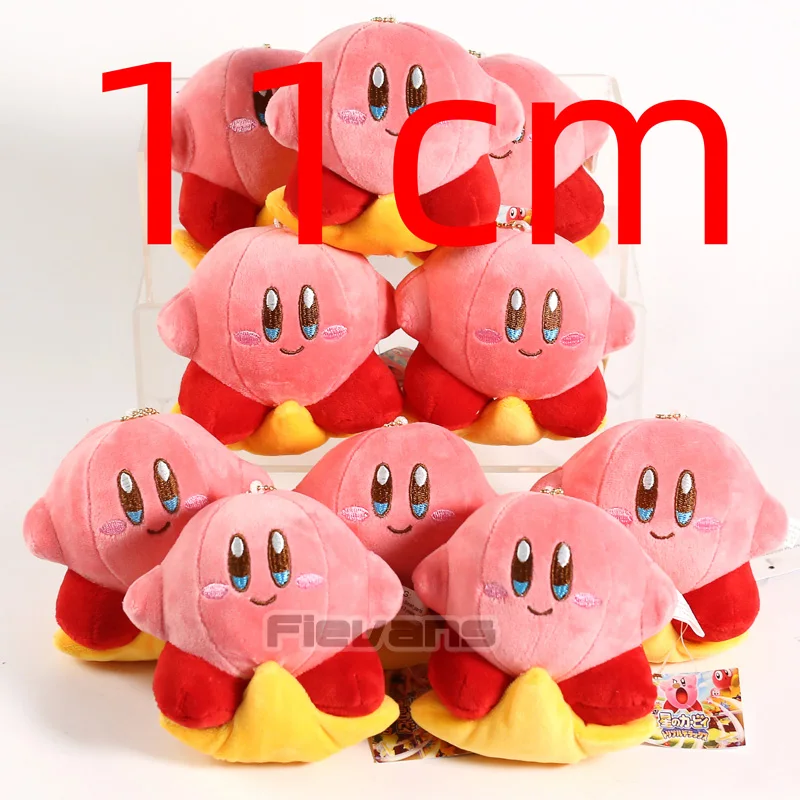 Kawaii Kirby розовые слоеные мини милые плюшевые куклы мягкие подвесные игрушки 10 шт./партия