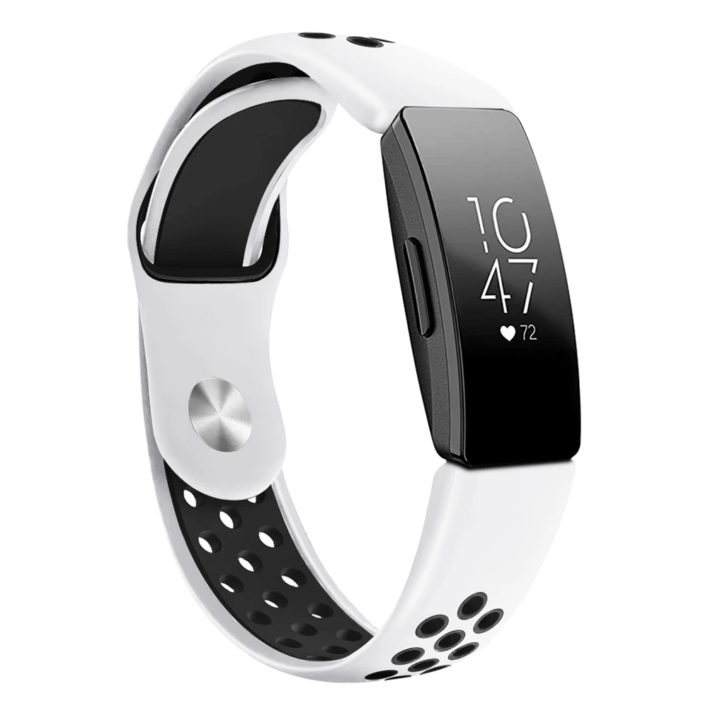 Двухцветный силиконовый ремешок для Fitbit Inspire HR спортивные вентиляционные