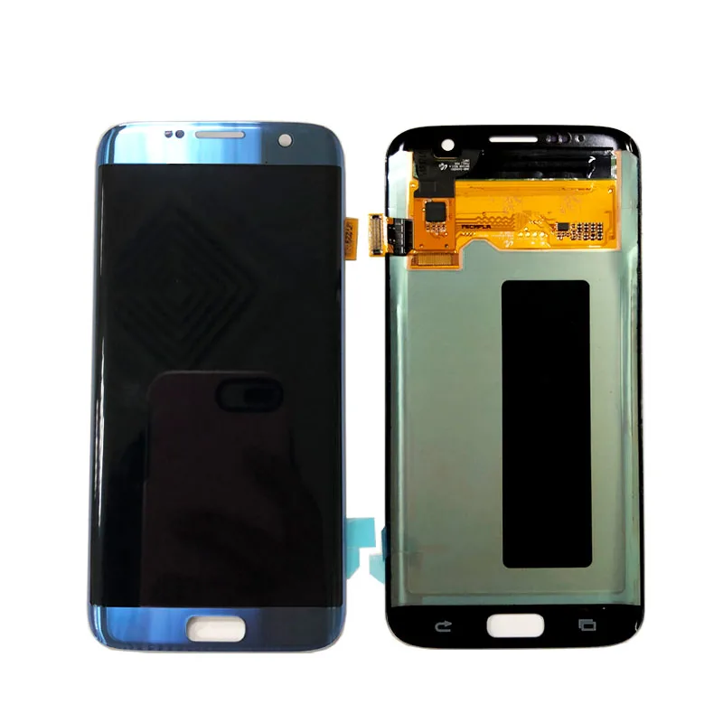 5 "супер AMOLED для Samsung Galaxy S7 Edge Pantalla G935 G935F ЖК-экран сенсорный дигитайзер рамка в