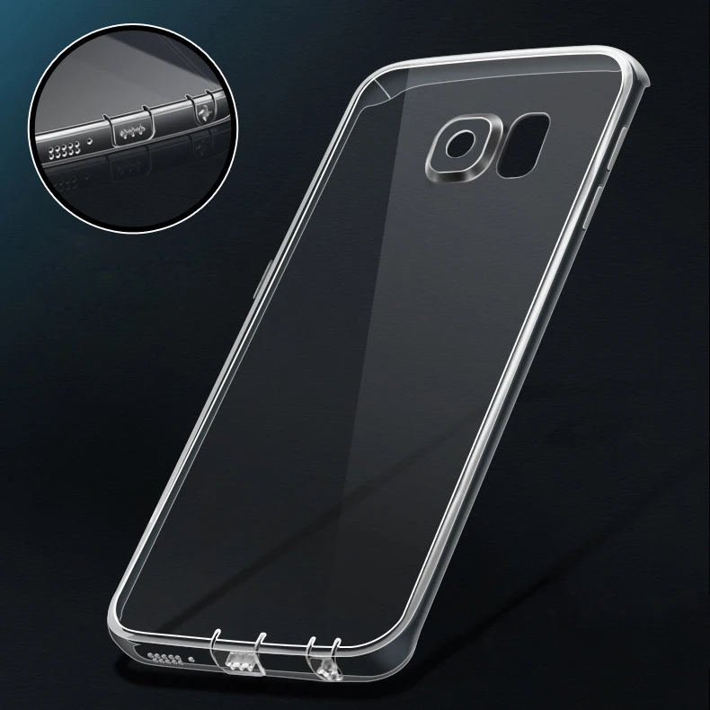 S7 S6 edge Прозрачный чехол для samsung Galaxy S7 EDGE S6 edge Plus Note 5 прозрачный мягкий тонкий из ТПУ чехол с пылезащитной заглушкой