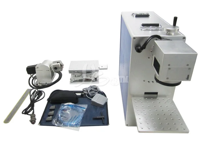Волоконная 1010 волоконно-оптическая лазерная маркировочная машина 20 Вт может