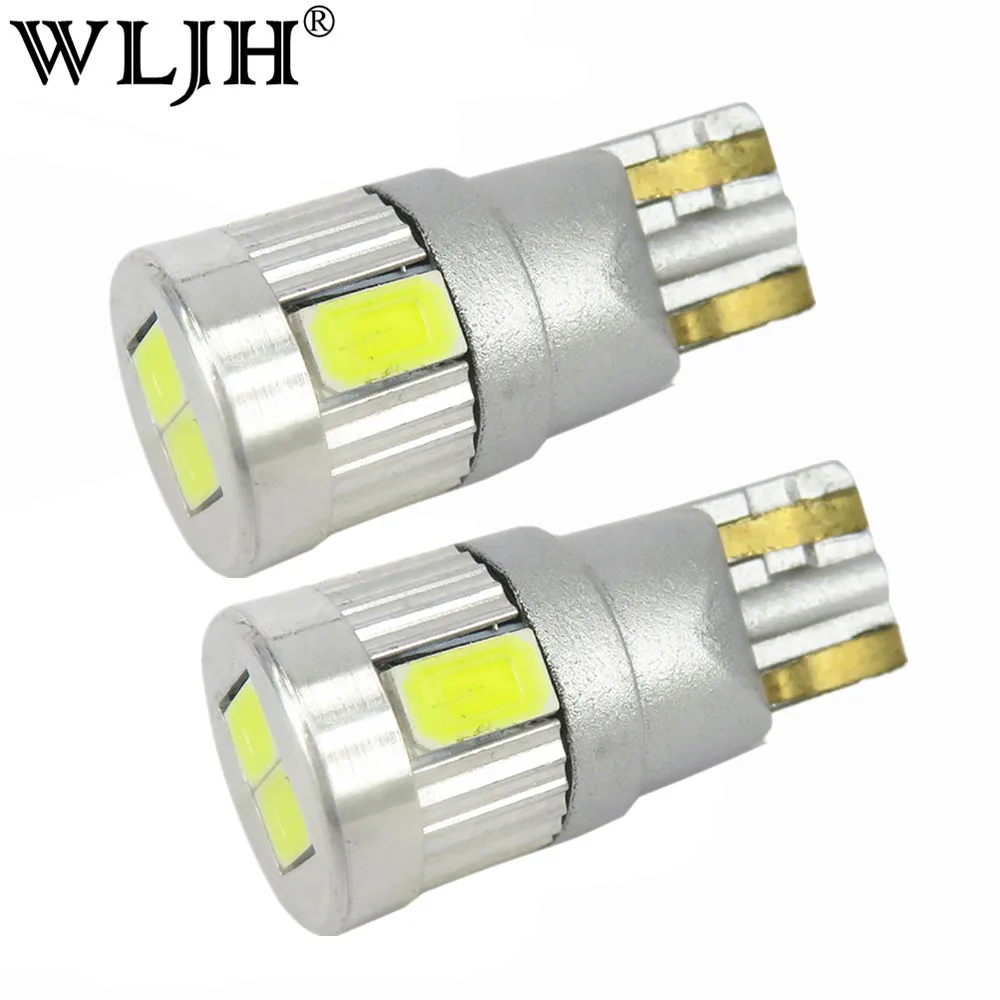WLJH 2x автомобильный светильник T10 W5W Светодиодная лампа 5630 SMD Авто парковочный