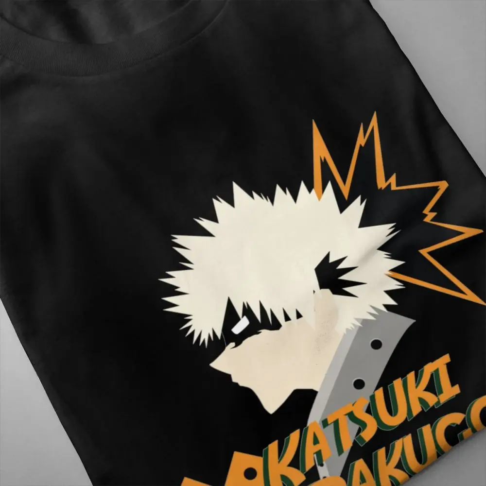 Мужской Bakugou футболка Profile дешевые футболки из органического хлопка bonadiao Katsuki Bakugo