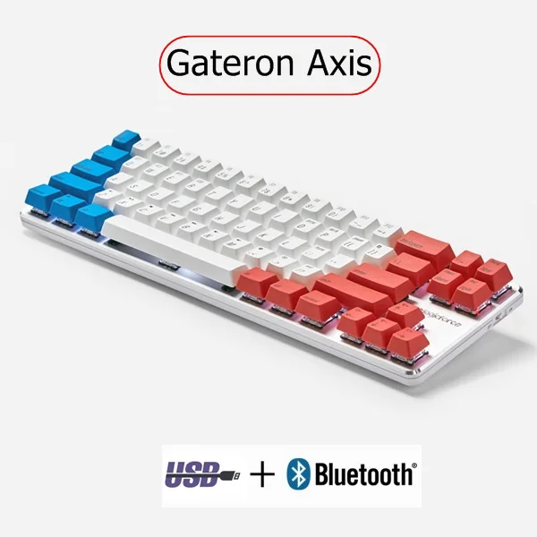 Серебристый Magicforce Smart 2 Bluetooth 4,0 Беспроводная/USB Проводная Двухрежимная 68 клавишная механическая клавиатура PBT Keycap подключение нескольких устройств - Цвет: Серебристый