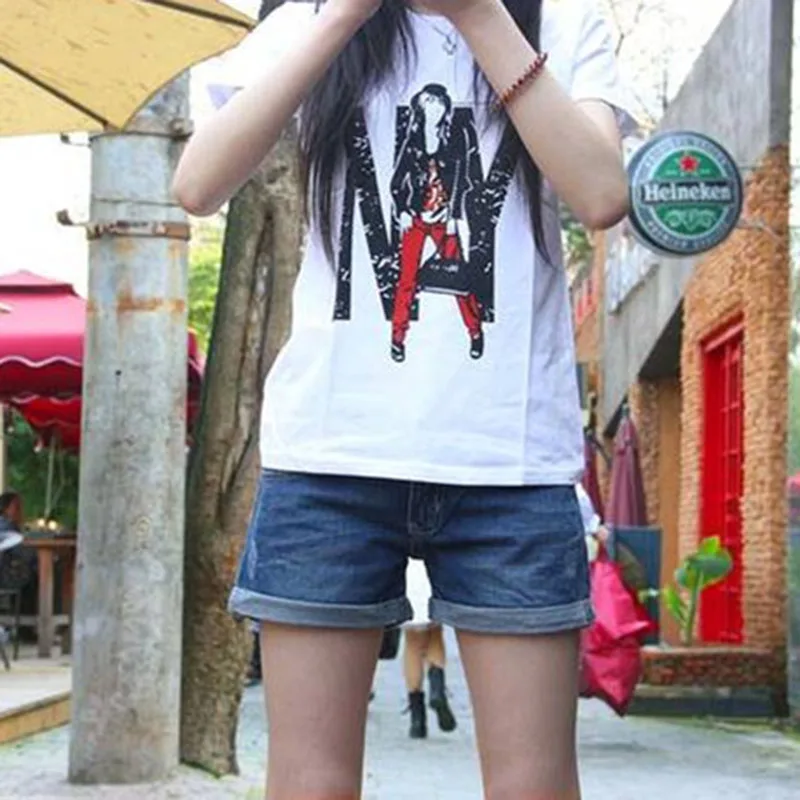 New 2016 Fashion Summer Women Ladies Loose Lanky Retro Frayed Hem Denim Jeans Shorts Ripped Hole Short Pants Plus Size 26-31 | Женская