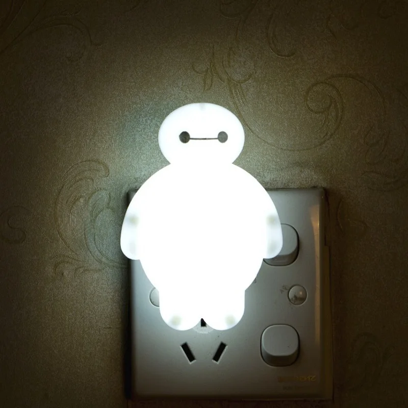 Новейший Топ светодиодный ночник лампа креативный мультяшный Baymax домашний декор