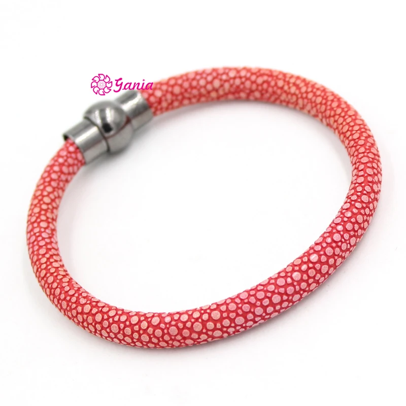 1 шт. Новое поступление магнитный браслет из красной искусственной кожи вощеной