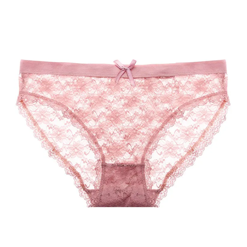 Pink Сексуальные трусики, белые/розовые/серые/синие/красные трусики, сексуальные женские кружевные трусики, стринги, стринги, нижнее белье, трусики с низкой посадкой - Цвет: Pink
