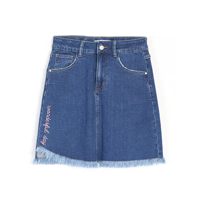 Женская короткая юбка LEIJIJEANS повседневная трапециевидная до колен со средней