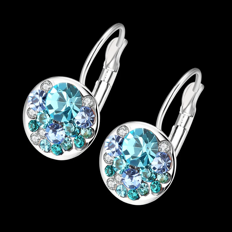 4 цвета со сверкающими стразами Boucles d'oreilles для женщин модные уха манжеты клип