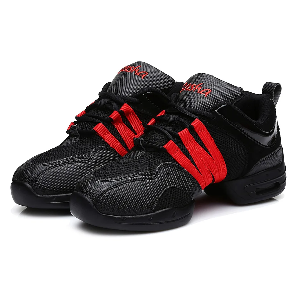 HROYL Modern Jazz Dance Shoes Sneakers for Women Soft Outsole Breath Girls Practice ballroom dance shoes Non-Slip