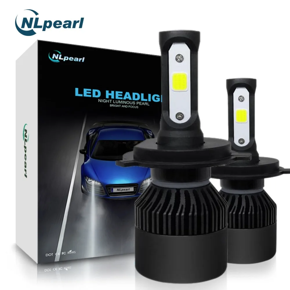 Nlpearl 2x S2 COB Led H4 головной светильник лампы 72W фары для 8000LM H1 H8 H9 H11 светодиодные противотуманные светильник 9005/hb3 9006/hb4 H7 Светодиодная лампа 6500K H4 Led Canbus
