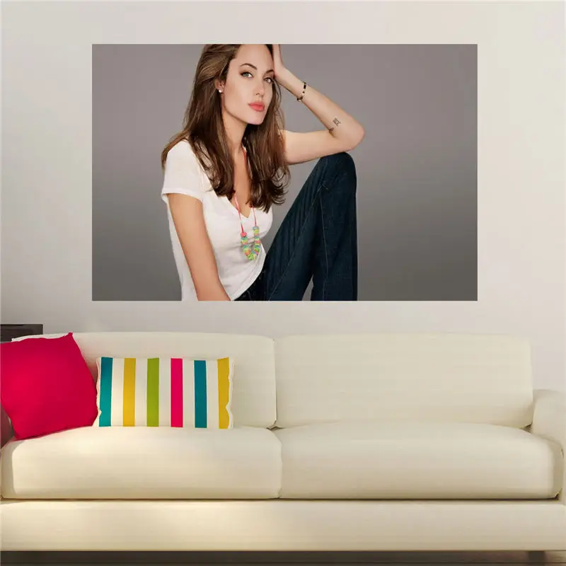 Новые приходят На Заказ Анджелина Джоли Home Decor Творческий Искусство Печати