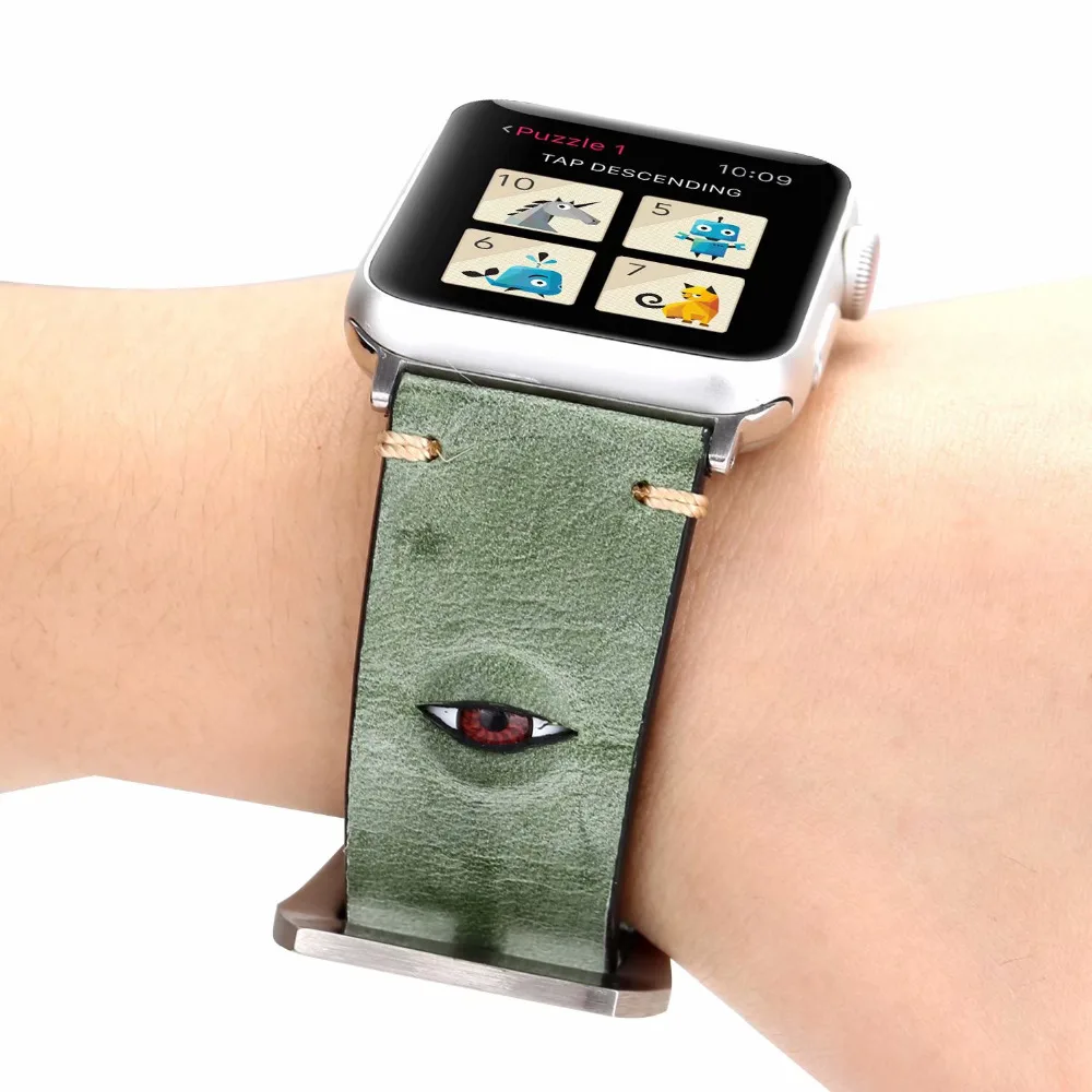 38 мм 42 3D Натуральная Кожа Спорт на открытом воздухе Iwatch браслет ремешок для Apple Watch