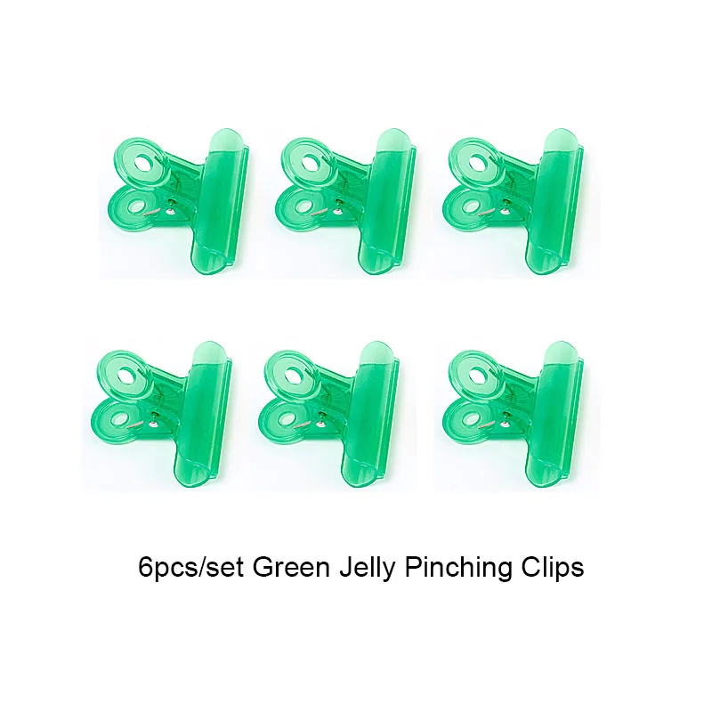 6pcs green clips Fibernails стекловолокно для наращивания ногтей Акриловые наконечники маникюрный салон набор инструментов 50 шт - Цвет: 6pcs green clips