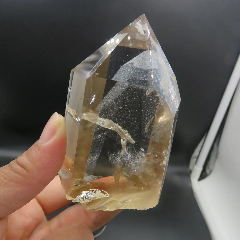 254g РЕДКИЙ AAA + Rock прозрачный кварцевый кристалл точечная палочка белый призрак