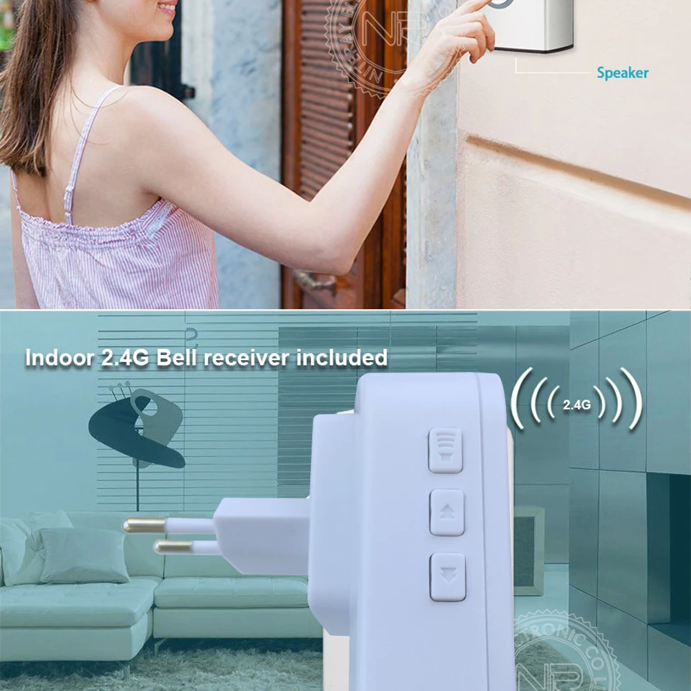 Ip-камера 720 P, умный, wifi, дверной звонок, беспроводной видео-телефон, дверной телефон, ночное видение, двухстороннее аудио, водонепроницаемый, для домашней безопасности, детский монитор
