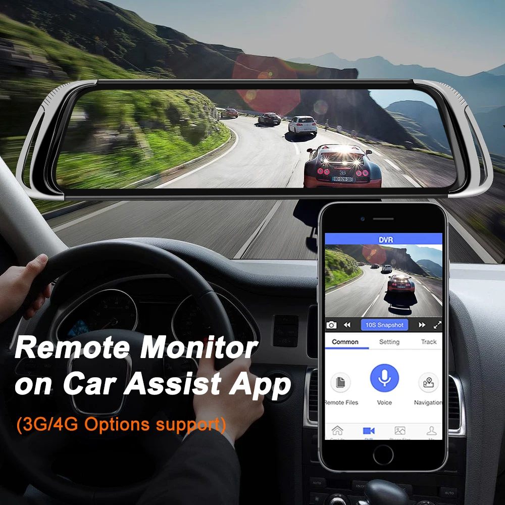 Автомобильный видеорегистратор YANTU 4G Android 10 &quot FHD 1080P ADAS авто регистратор