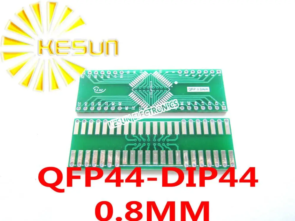 

100PCS QFP44 turn DIP44 0.8MM Pitch IC adapter Socket Adapter plate PCB LQFP44