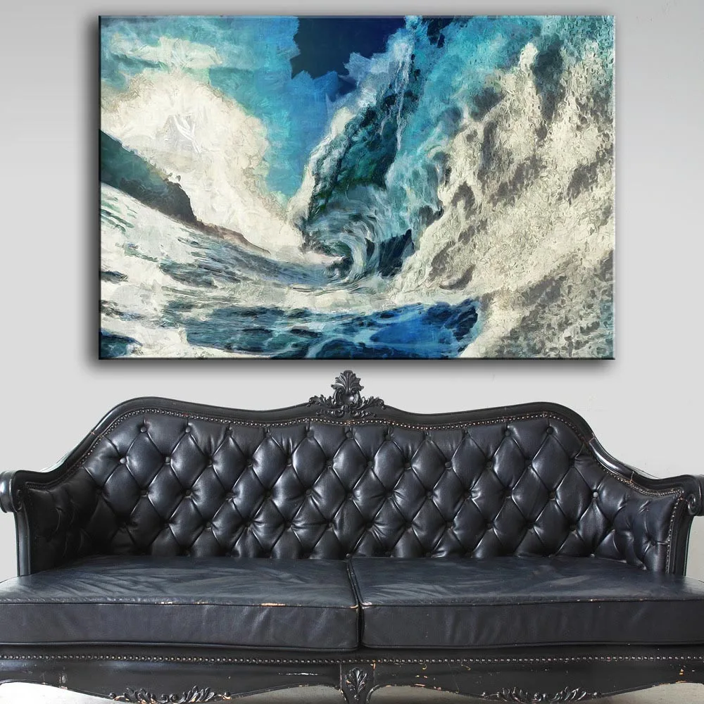 Картина маслом Настенный декор настенная живопись Waves_Water_Sea_Ocean красивая картина