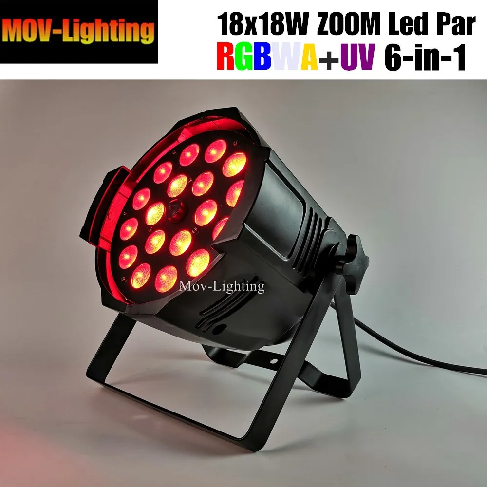 Led par cans 64 18 Вт Крытый parcan 18*18 rgbwa uv led водонепроницаемый zoom с питанием powerout powercon |