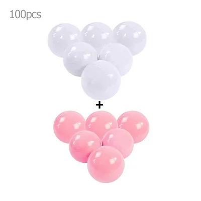 100pcs 100 штук, безопасные Мягкие пластиковые шары, палатка для игры в бассейн, океанские шары для детей, детские мячи, игрушка в подарок, для улицы, для занятий спортом, детская игрушка - Цвет: 100pcs