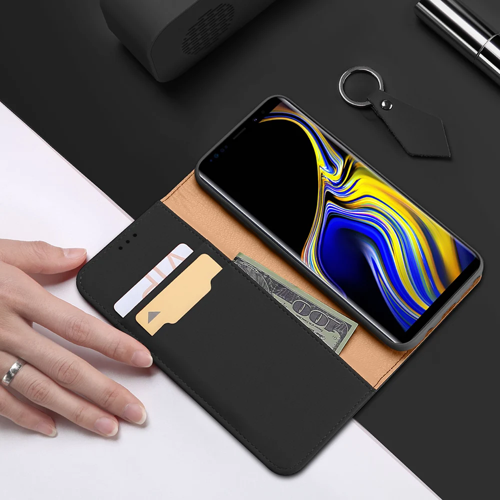 Чехол-бумажник DUX DUCIS из натуральной кожи для Samsung Galaxy S20 Plus S10 e чехол-книжка Note 20 Ultra