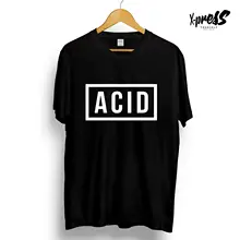 Футболка с графическим принтом ACID BLOCK 808 303 техно дом черная
