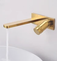 northern europe style gold brushed wall mounted bathroom sink faucet cold and hot water simplified basin faucet