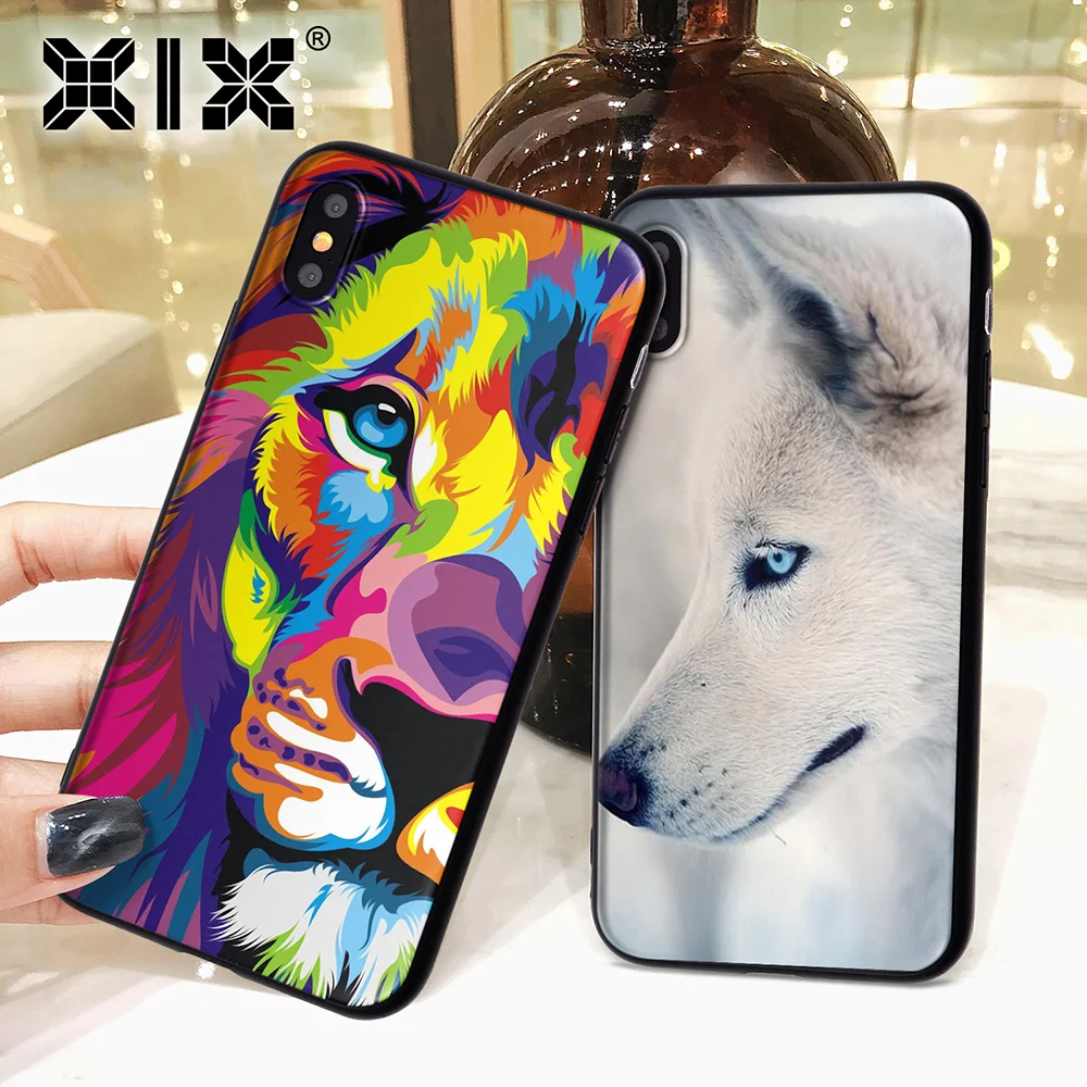 

XIX for Funda iPhone 6 Case 5 5S 6 6S 7 8 Plus X XS Max XR Wild Animals for Cover iPhone XR Case Soft TPU for Capa iPhone 7 Case