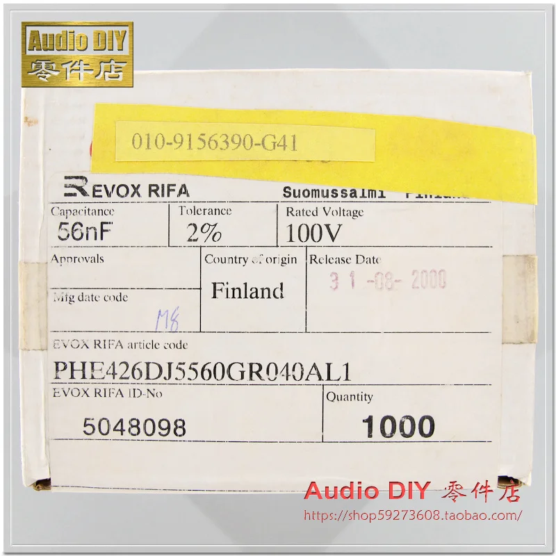 2019 горячая распродажа 10 шт./30 шт. RIFA PHE426 0 056 мкФ/100V 2% MKP пленочный конденсатор (56nF 563