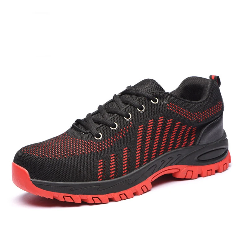 

2019New Flying Summer Breathing Protection Outdoor Trekking Sneakers Labor Shoes Steel toe Shoes Work Shoes Safty Shoes-36 -46