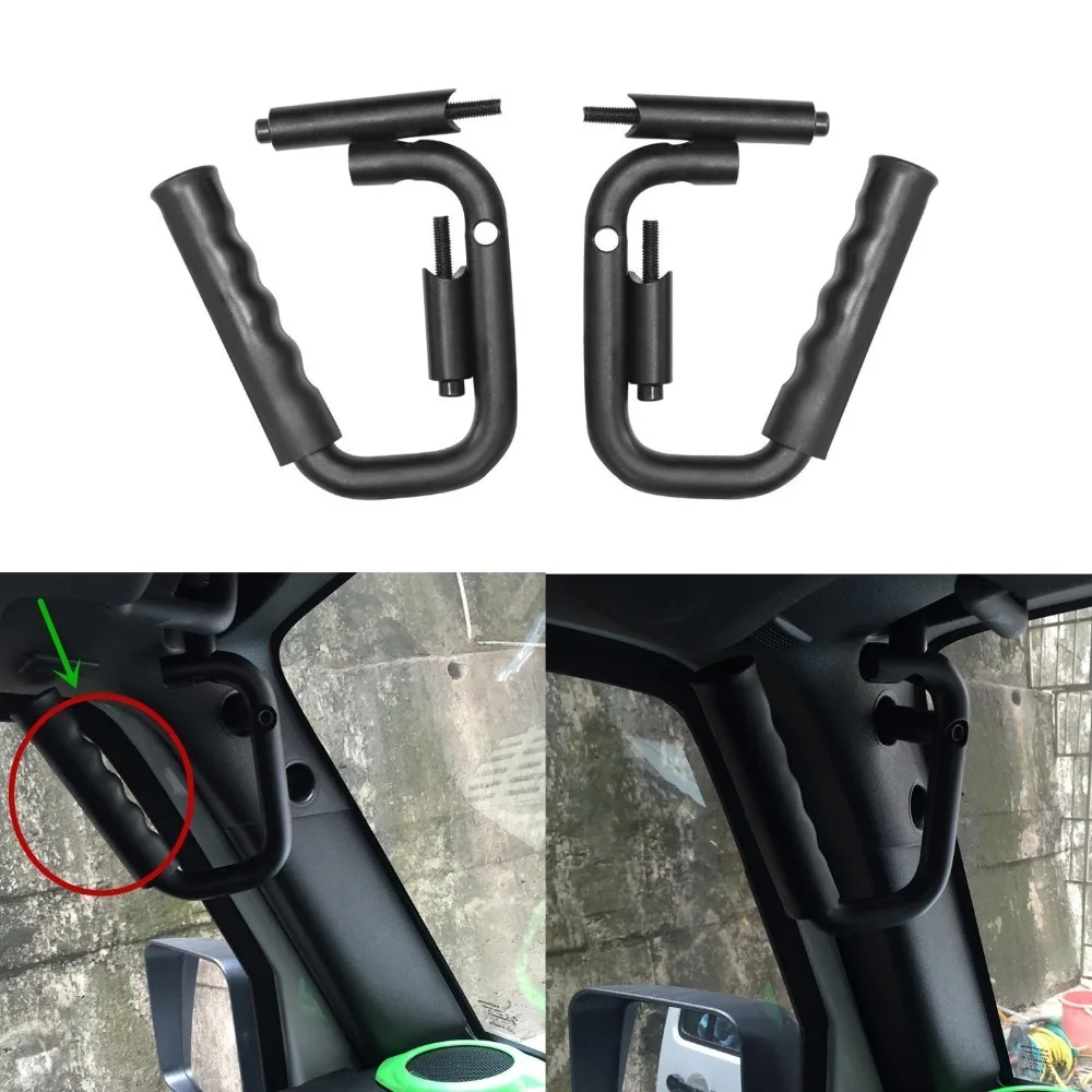 1 пара Черная передняя поручни ручка для Jeep Wrangler JK JKU спортивные сахара свободу