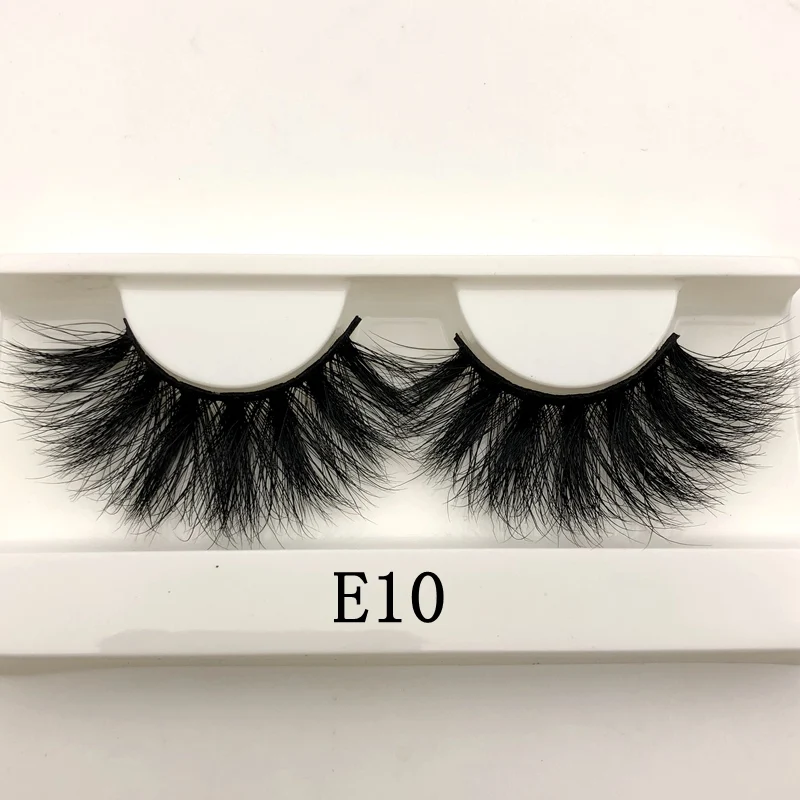 E10 white tray Mikiwi 25 мм накладные ресницы оптом толстые полосы 25 мм 3D норковые ресницы на заказ упаковка этикетка макияж драматическая длинная норка ресницы - Цвет: E10 white tray