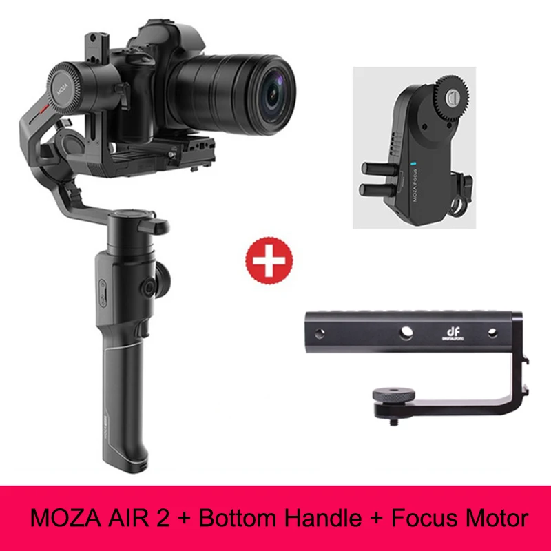 Moza Air 2 3-осевой портативный монопод с шарнирным замком Maxload 4,2 кг DSLR Камера стабилизатор для sony цифровой зеркальной камеры Canon Nikon 5D 6D Mark PK DJI Ronin S кран 2 - Цвет: add handle ifocus