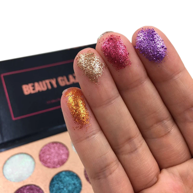 Косметические глазурованные блестящие тени для век Palete Make Up Eye Shadow Long lasting легко