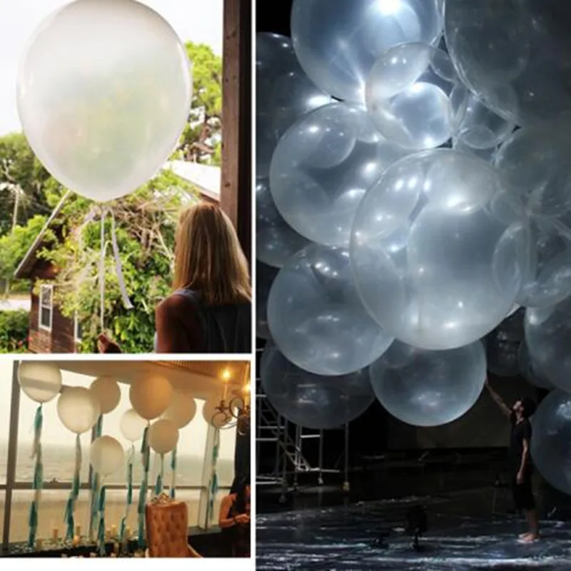 Прозрачные большие круглые шары 36 дюймов для свадьбы дня рождения белый и черный