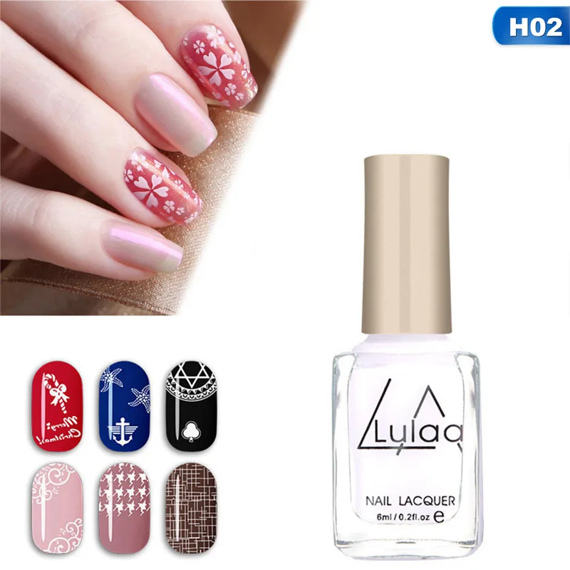LULAA Профессиональный Nail штамповка принт польский сладкий Цвет лак для ногтей