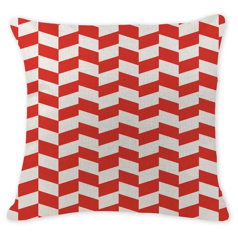 Современная простая Геометрическая наволочка для подушки хлопковая льняная